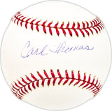 Carl Thomas Autographed Official MLB Baseball Cleveland Indians Beckett BAS QR #BM25120