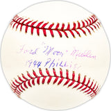 Ford "Moon" Mullen Autographed Official MLB Baseball Philadelphia Phillies "1944 Phillies" Beckett BAS QR #BM25122