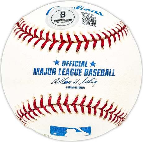Ellis Burton Autographed Official MLB Baseball Chicago Cubs, St. Louis Cardinals Beckett BAS QR #BM25133