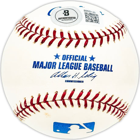 Ed Spiezio Autographed Official MLB Baseball St. Louis Cardinals, San Diego Padres Beckett BAS QR #BM25145