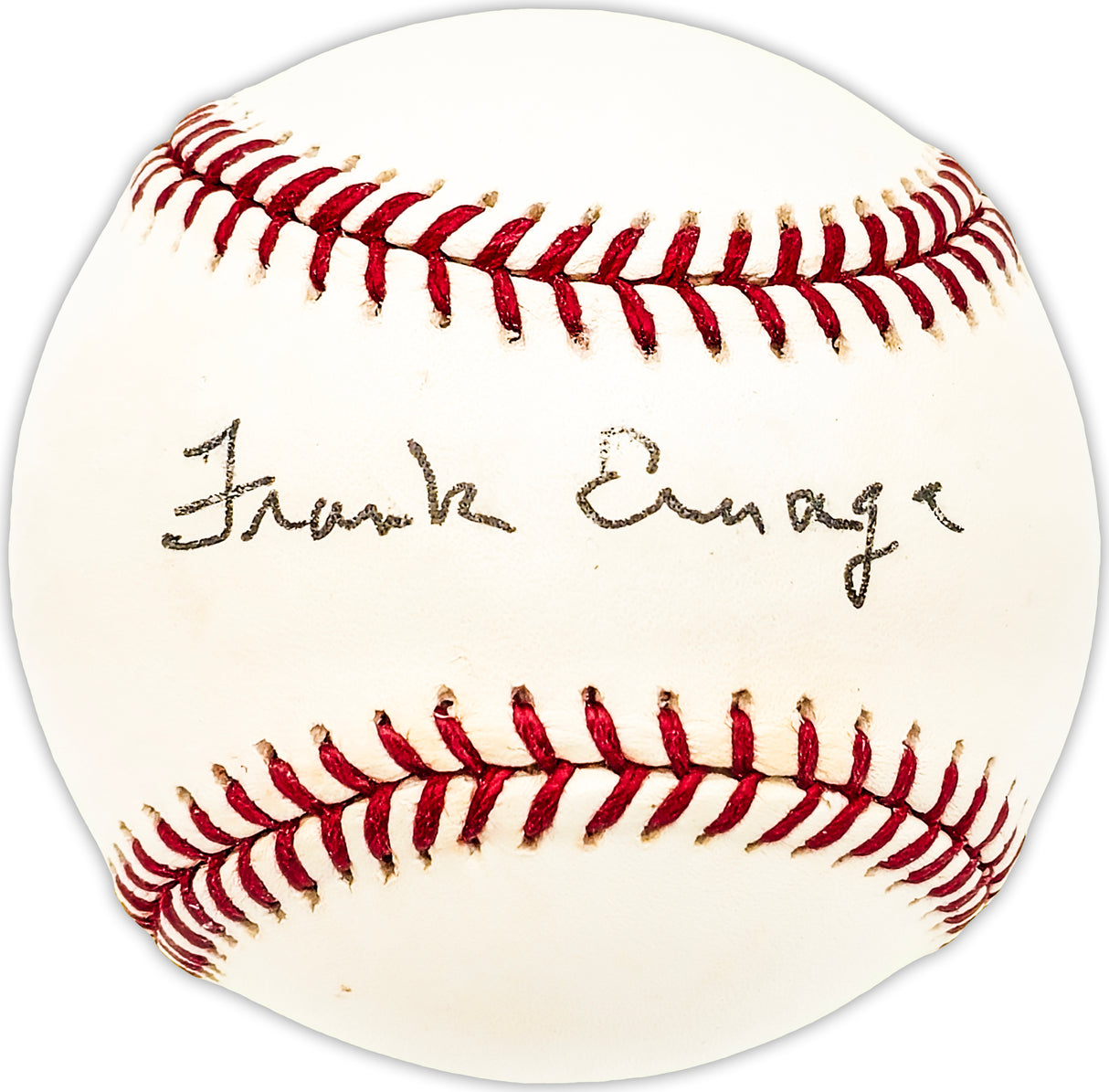 Frank Ernaga Autographed Official NL Baseball Chicago Cubs Beckett BAS QR #BM25151