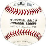Frank Ernaga Autographed Official NL Baseball Chicago Cubs Beckett BAS QR #BM25151