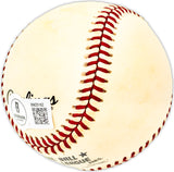 Carl Warwick Autographed Official NL Baseball St. Louis Cardinals Beckett BAS QR #BM25162