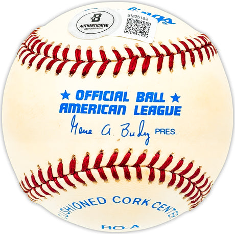 Denny Doyle Autographed Official AL Baseball Boston Red Sox, Philadelphia Phillies Beckett BAS QR #BM25164