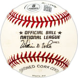 Gail Harris Autographed Official NL Baseball New York Giants Beckett BAS QR #BM25167