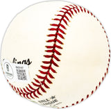 Gail Harris Autographed Official NL Baseball New York Giants Beckett BAS QR #BM25167