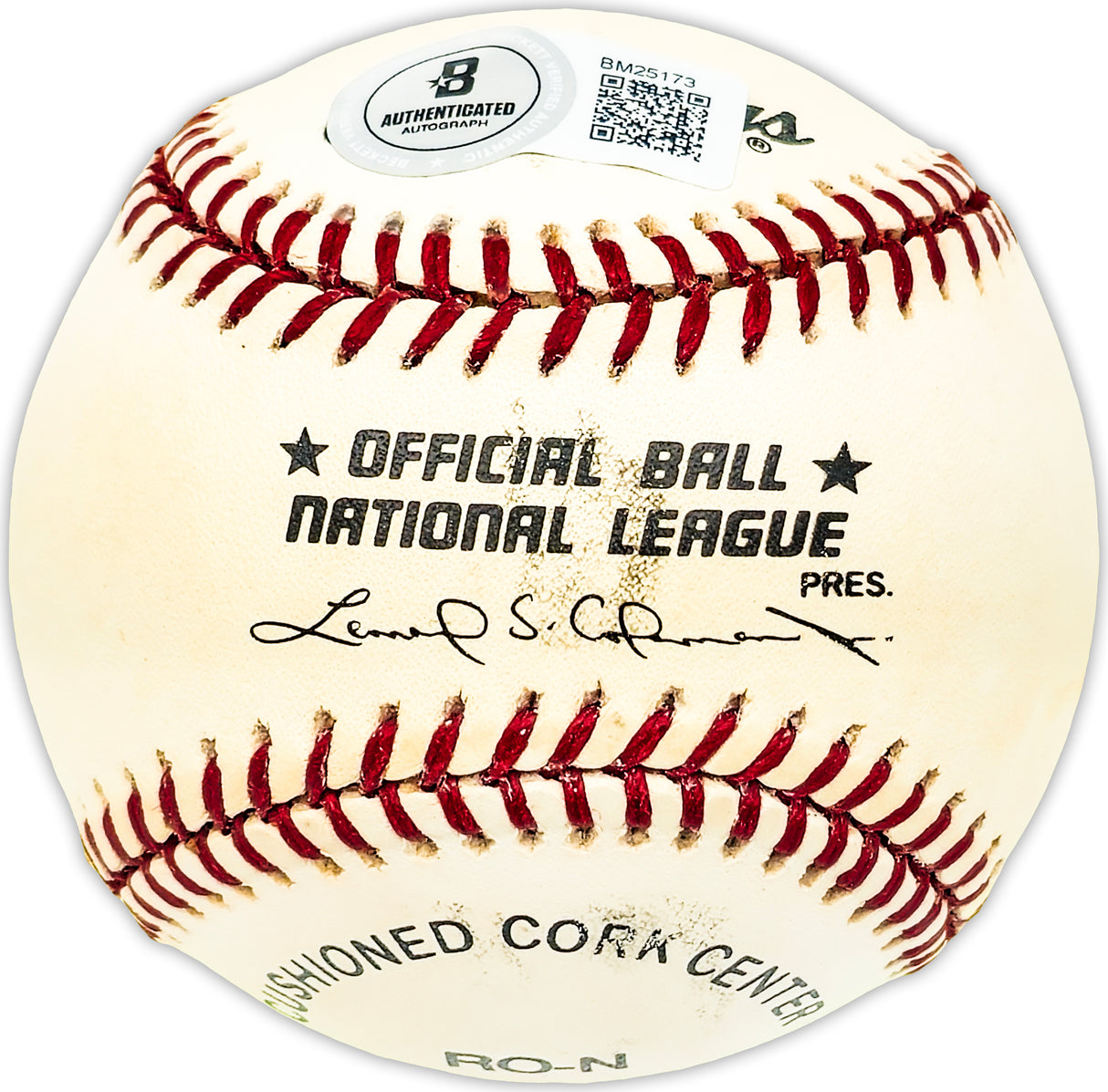 Jack Dittmer Autographed Official NL Baseball Milwaukee Braves Beckett BAS QR #BM25173