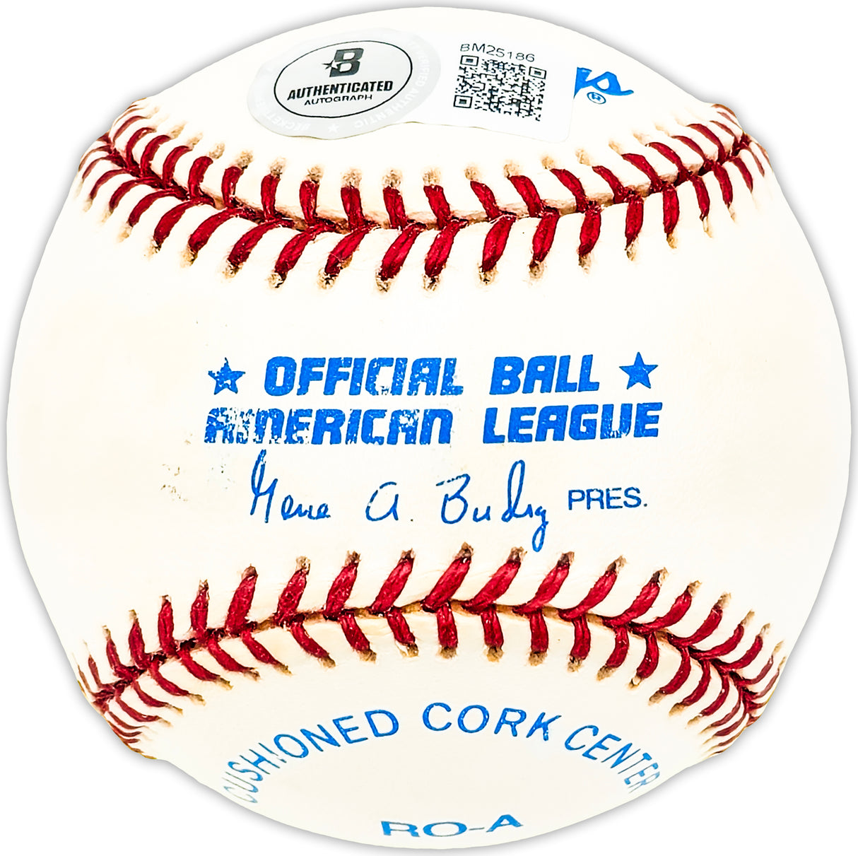 Ray Boone Autographed Official AL Baseball Detroit Tigers Beckett BAS QR #BM25186