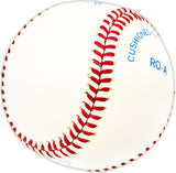 Tom Tommy Dunbar Autographed Official AL Baseball Texas Rangers Beckett BAS QR #BM25191