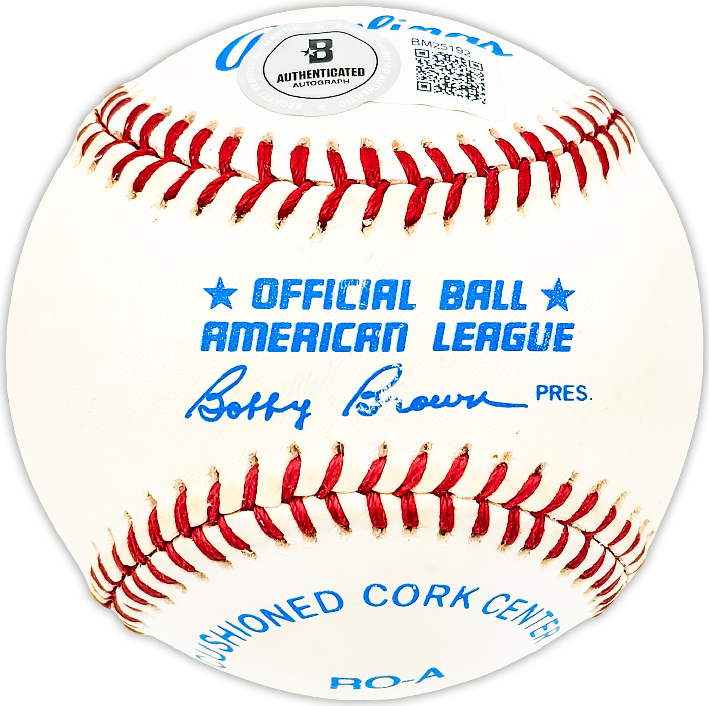 Lamar Johnson Autographed Official AL Baseball Chicago White Sox Beckett BAS QR #BM25192