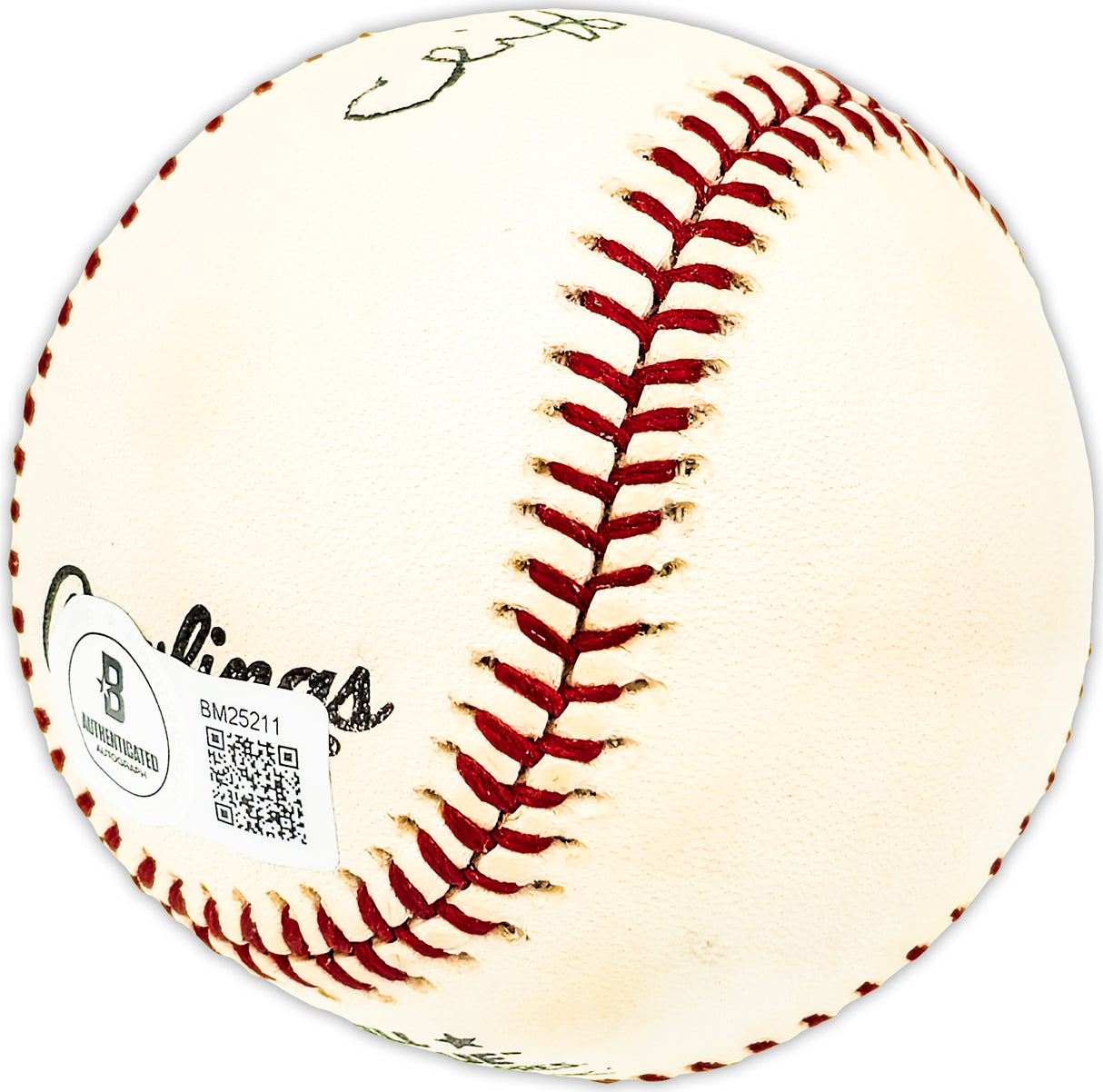 Cliff Chambers Autographed Official NL Baseball St. Louis Cardinals Beckett BAS QR #BM25211