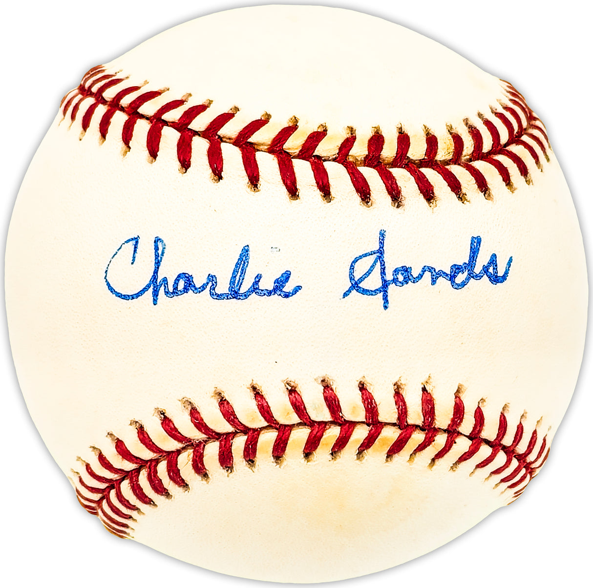 Charlie Sands Autographed Official NL Baseball New York Yankees, Pittsburgh Pirates Beckett BAS QR #BM25216