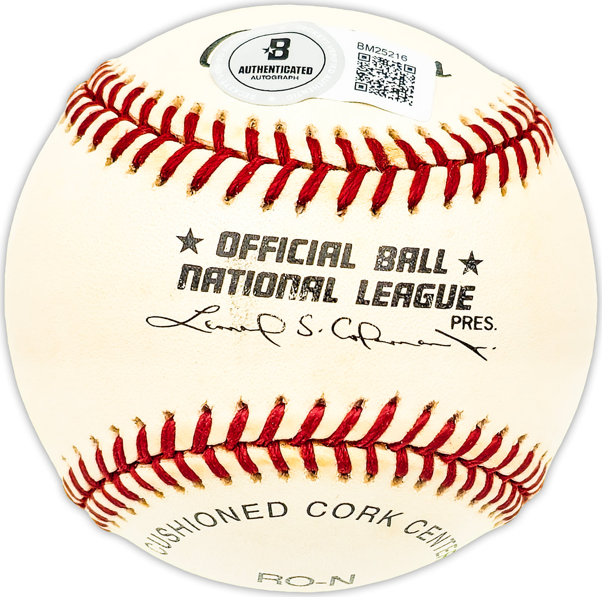 Charlie Sands Autographed Official NL Baseball New York Yankees, Pittsburgh Pirates Beckett BAS QR #BM25216