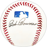 Bob Bowman Autographed Official MLB Baseball Philadelphia Phillies Beckett BAS QR #BM25221