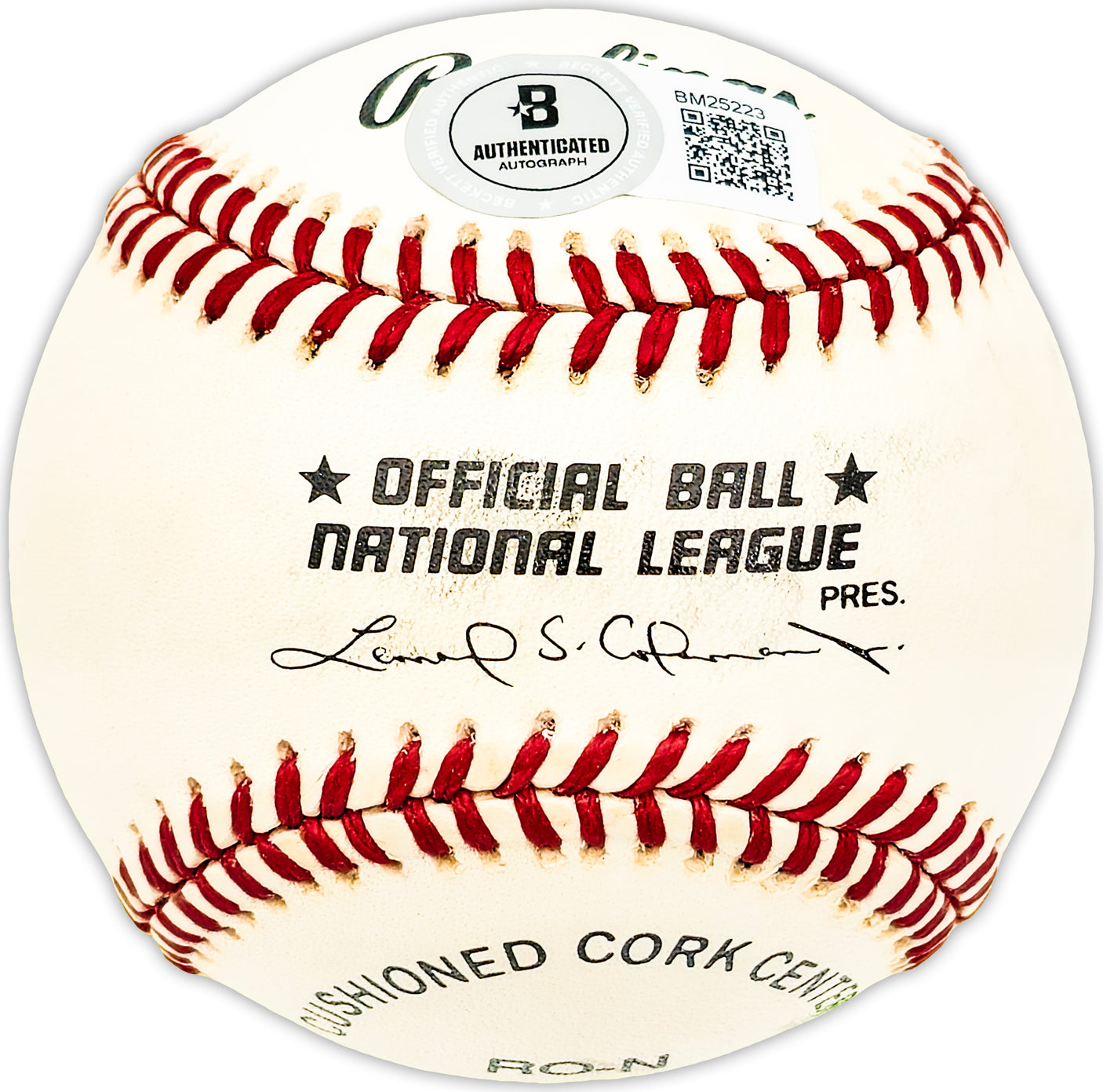 Eric Gregg Autographed Official NL Baseball Umpire "Umpire 1998" Beckett BAS QR #BM25223