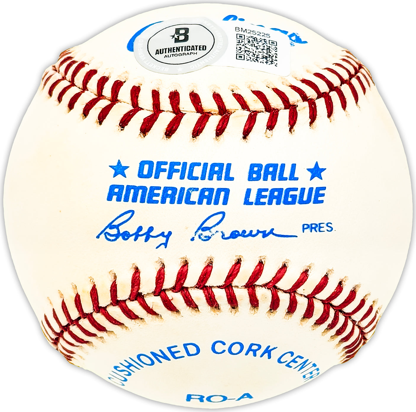 Ellis Clary Autographed Official AL Baseball Senators, Browns Beckett BAS QR #BM25225