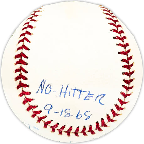 Ray Washburn Autographed Official League Baseball St. Louis Cardinals "No Hitter 9-18-68 Cards 2 Giants 0" Beckett BAS QR #BM25235