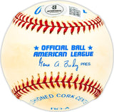 Don Gutteridge Autographed Official AL Baseball Boston Red Sox, Chicago White Sox Beckett BAS QR #BM25241