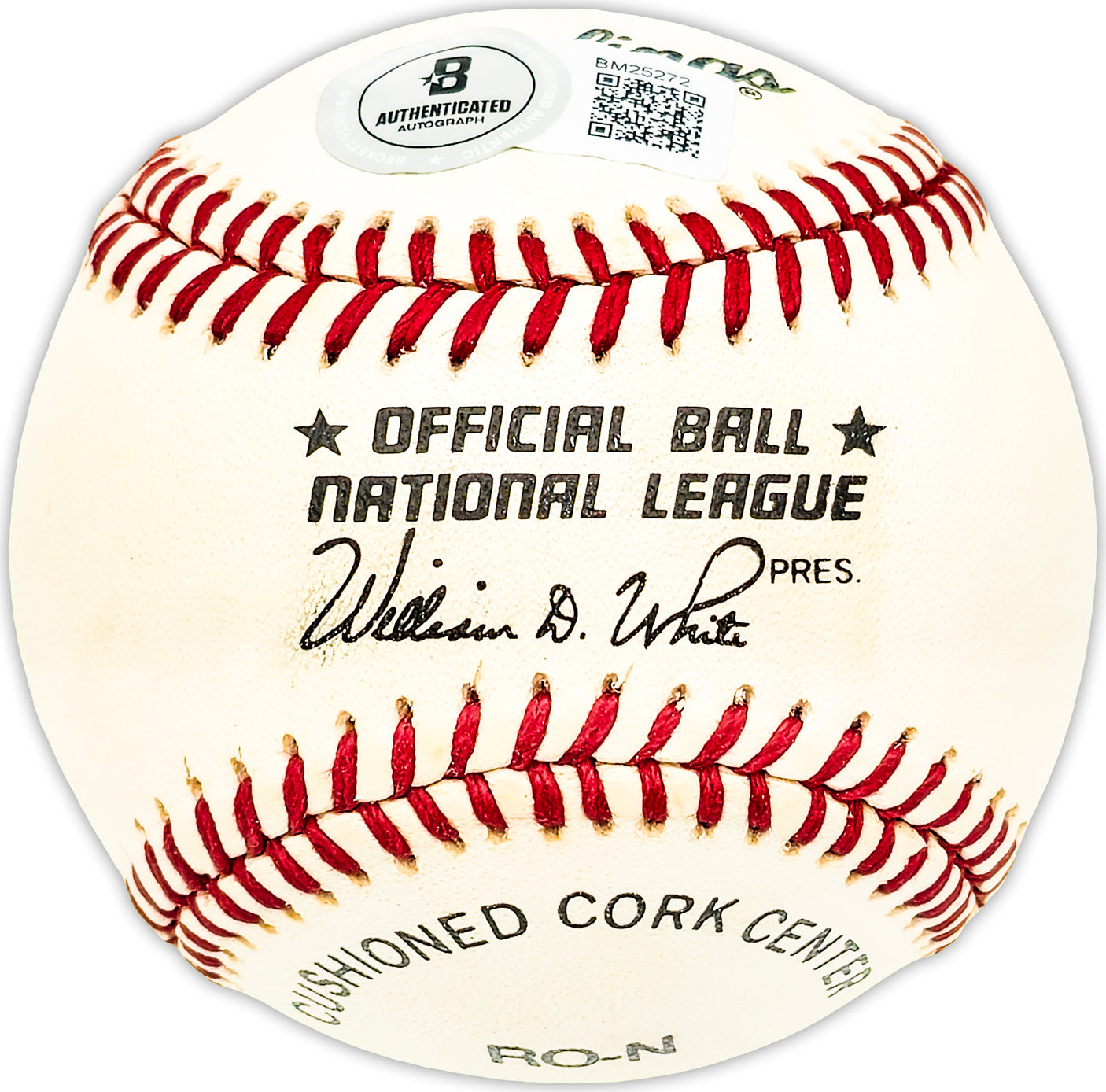 Ramon Monzant Autographed Official NL Baseball San Francisco Giants Beckett BAS QR #BM25272