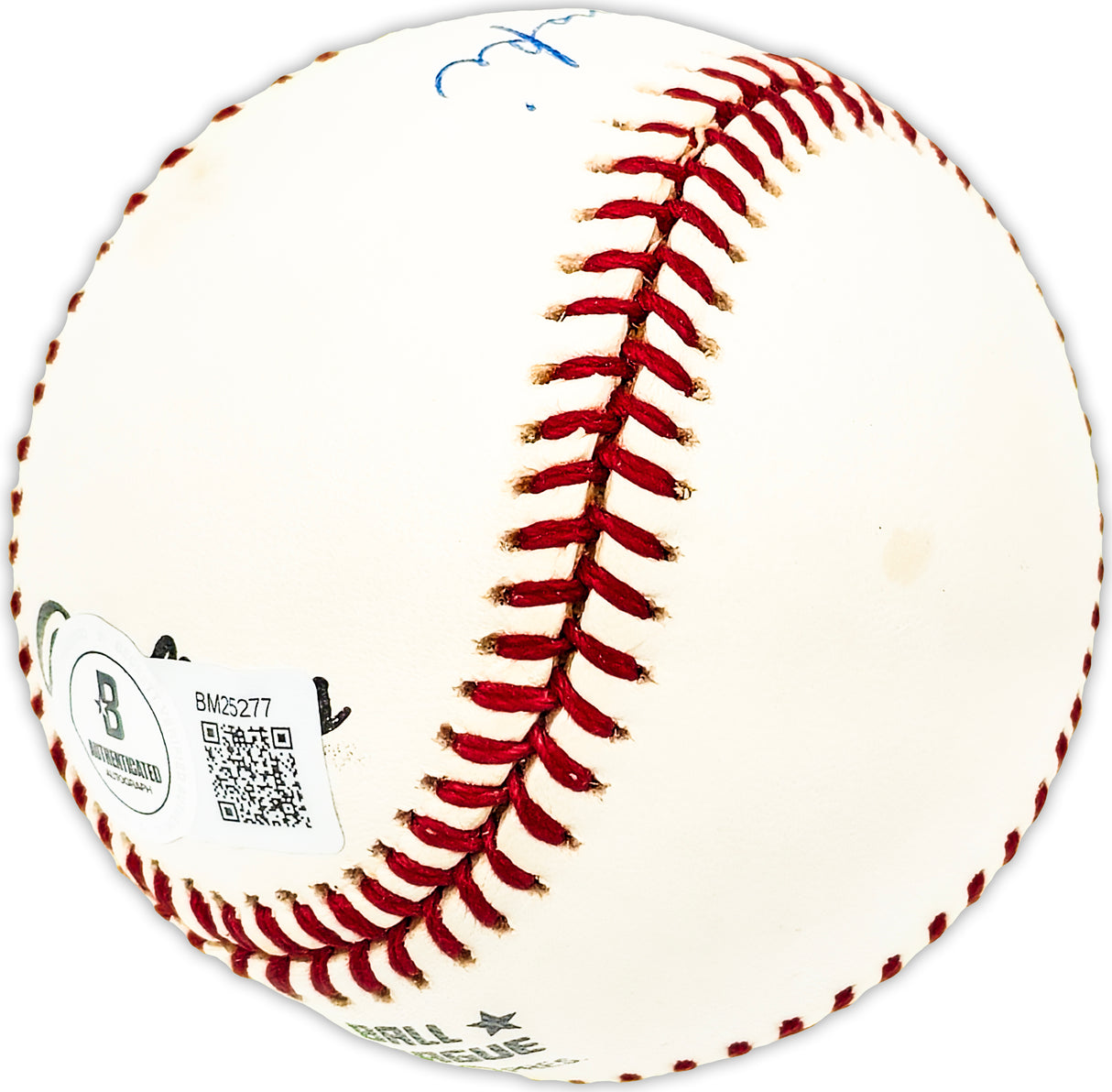 Ted Kazanski Autographed Official NL Baseball Philadelphia Phillies Beckett BAS QR #BM25277