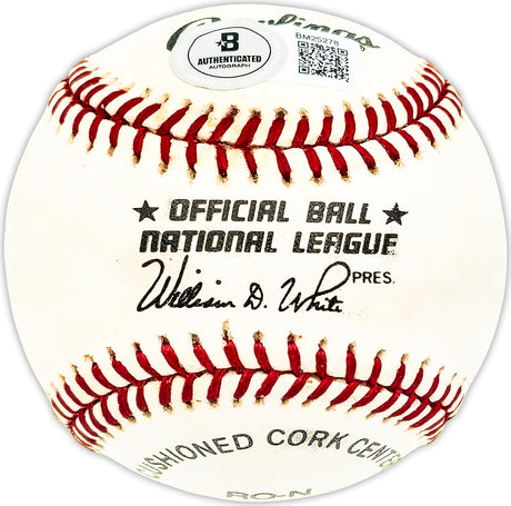 Sonny Jackson Autographed Official NL Baseball Atlanta Braves, Houston Astros Beckett BAS QR #BM25278