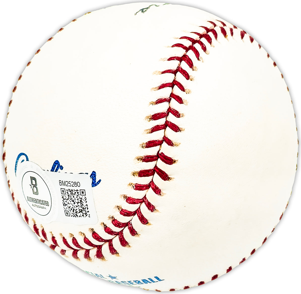 Dwight Red Adams Autographed Official MLB Baseball Chicago Cubs Beckett BAS QR #BM25280