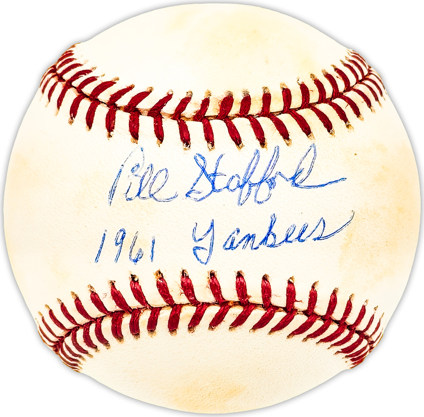 Bill Stafford Autographed Official AL Baseball New York Yankees "1961 Yankees" Beckett BAS QR #BM25287