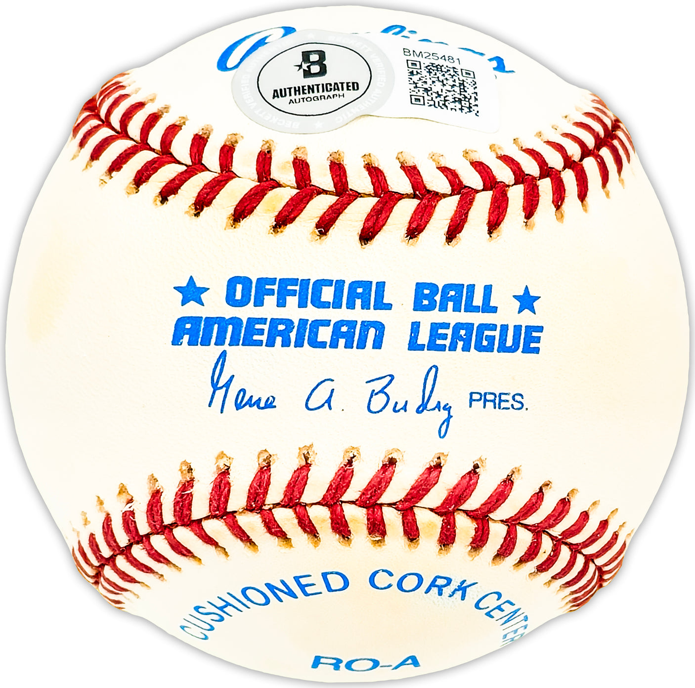 Juan Delis Autographed Official AL Baseball Senators, Cuba Beckett BAS QR #BM25481