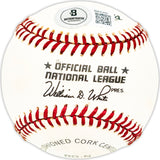 Don Hasenmayer Autographed Official NL Baseball Philadelphia Phillies Beckett BAS QR #BM25489