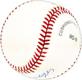 Don Hasenmayer Autographed Official NL Baseball Philadelphia Phillies Beckett BAS QR #BM25489
