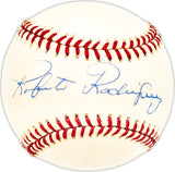Roberto Bob Rodriguez Autographed Official AL Baseball Chicago Cubs, Oakland A's Beckett BAS QR #BM25500