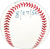 Don Grate Autographed Official MLB Baseball Philadelphia Phillies 445'1" 8/27/56 HOF Beckett BAS QR #BM25513