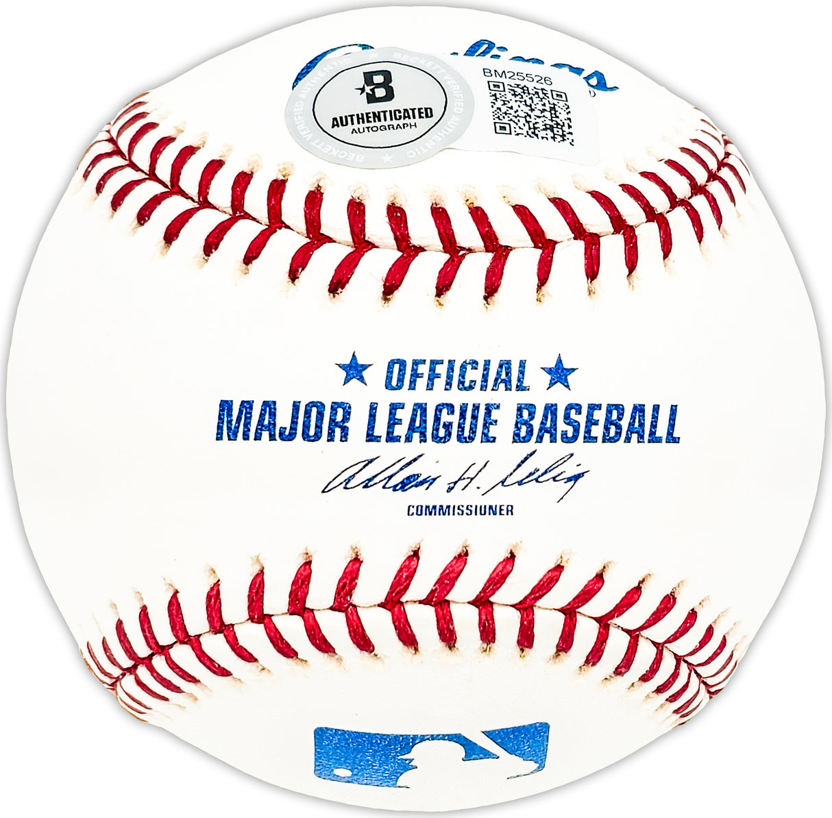 Chuck Stevens Autographed Official MLB Baseball St. Louis Browns Beckett BAS QR #BM25526