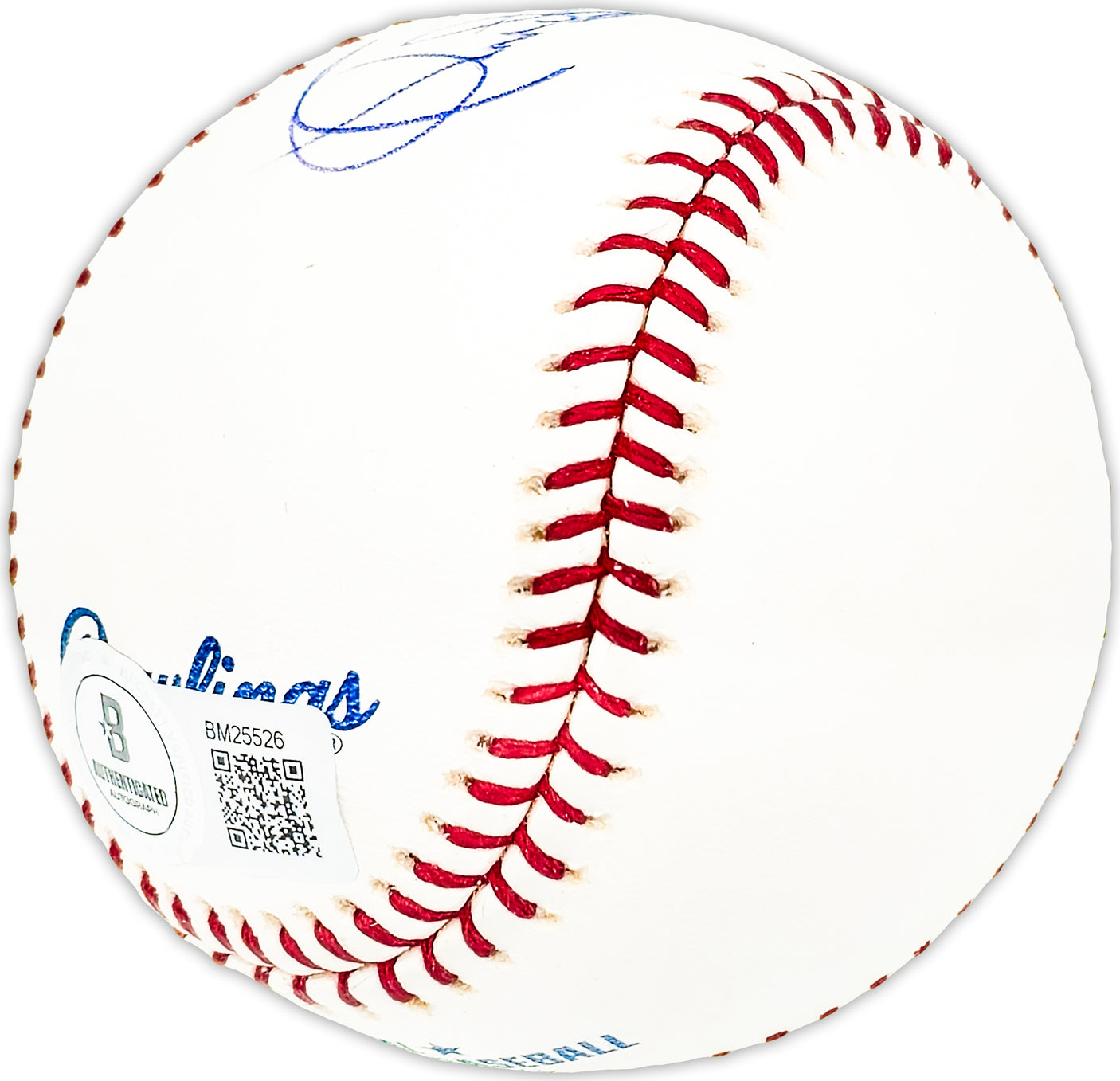 Chuck Stevens Autographed Official MLB Baseball St. Louis Browns Beckett BAS QR #BM25526