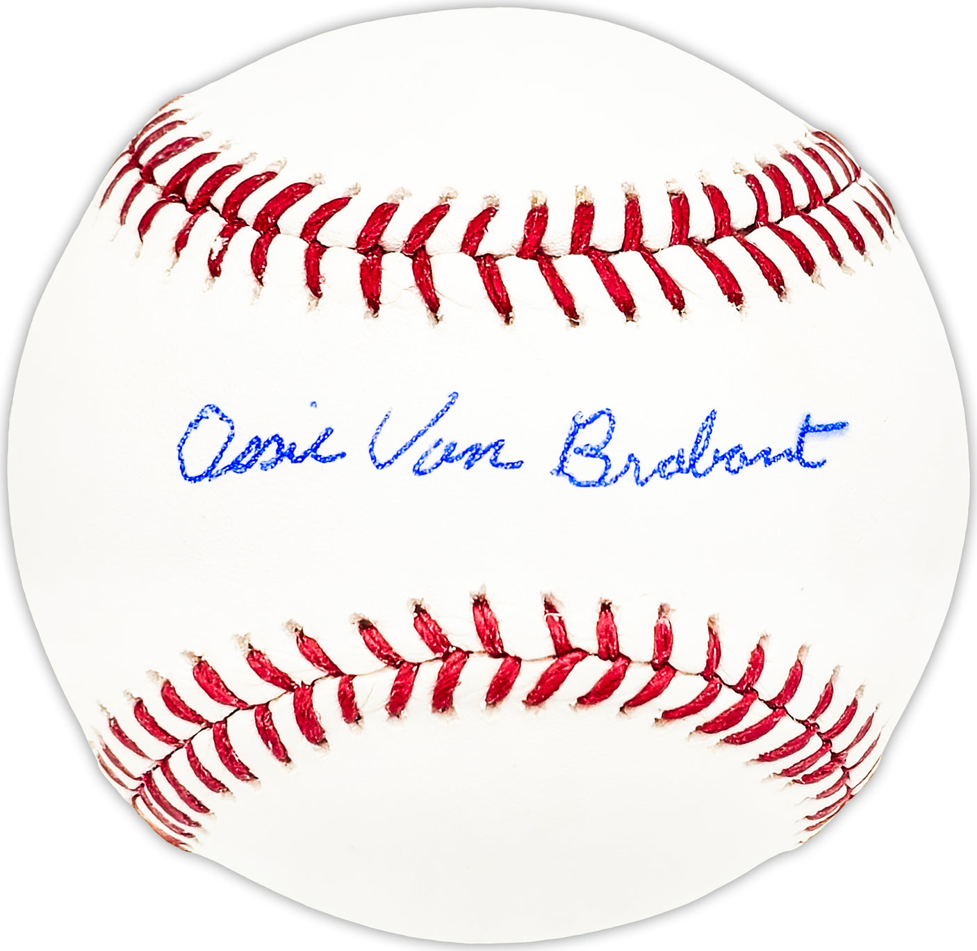 Ozzie Van Brabant Autographed Official MLB Baseball Philadelphia A's Beckett BAS QR #BM25529