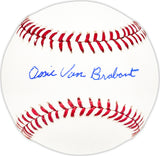 Ozzie Van Brabant Autographed Official MLB Baseball Philadelphia A's Beckett BAS QR #BM25529