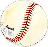 Dick Schaap Autographed Official NL Baseball Sportswriter Broadcaster Beckett BAS QR #BM25533