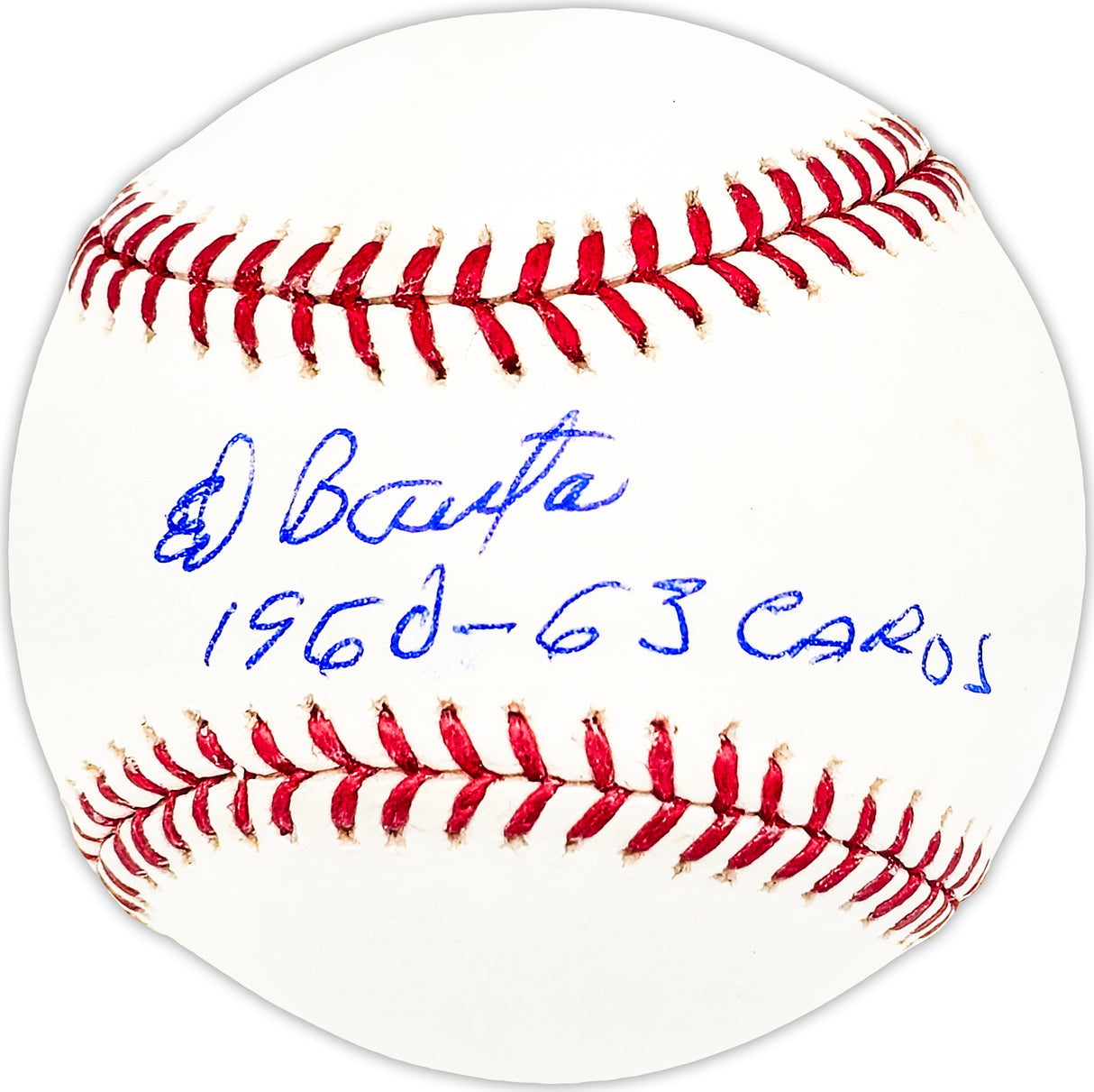 Ed Bauta Autographed Official MLB Baseball St. Louis Cardinals "1960-63 Cards" Beckett BAS QR #BM25544