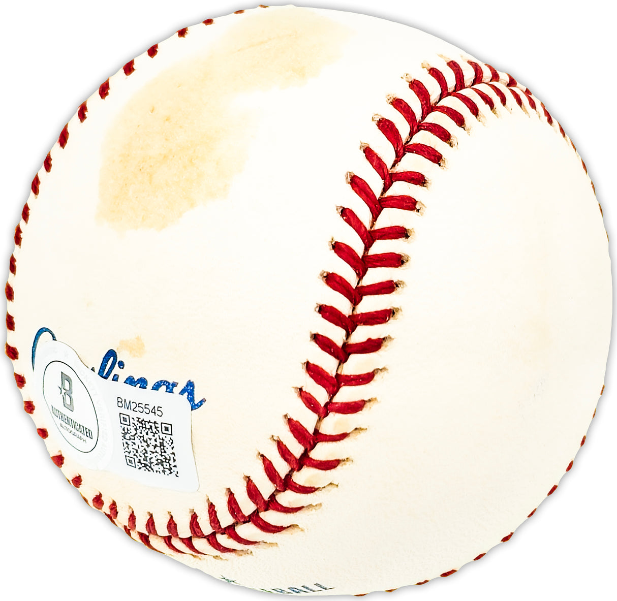 Elrod Ellie Hendricks Autographed Official MLB Baseball New York Yankees "1977 World Champs" Beckett BAS QR #BM25545