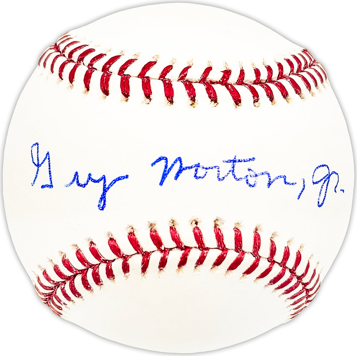 Guy Morton Jr. Autographed Official MLB Baseball Boston Red Sox Beckett BAS QR #BM25555