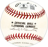 John Johnny Welaj Autographed Official NL Baseball Senators, A's Beckett BAS QR #BM25563