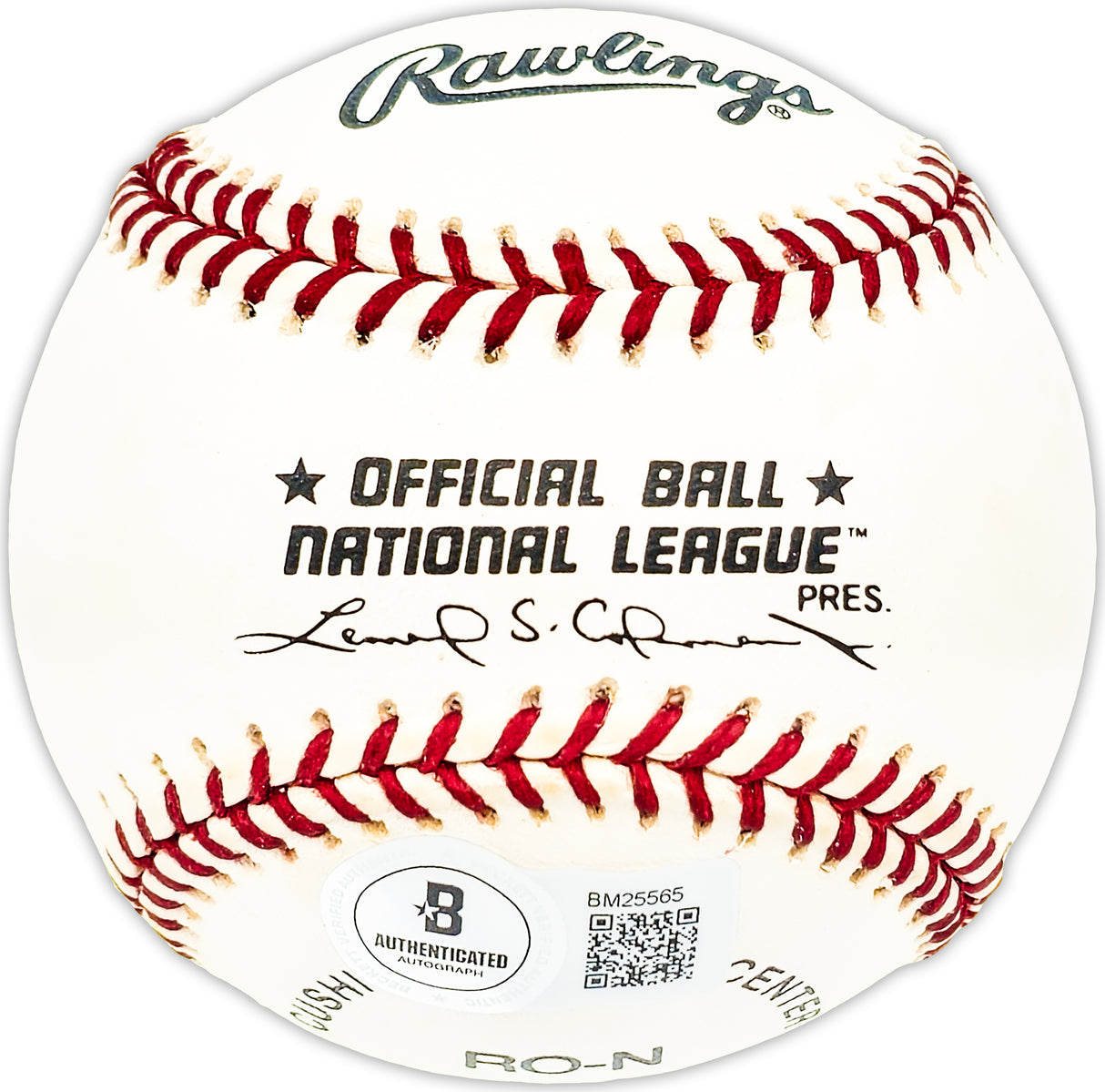 Len Okrie Autographed Official NL Baseball Red Sox, Senators "To Cliff" Beckett BAS QR #BM25565