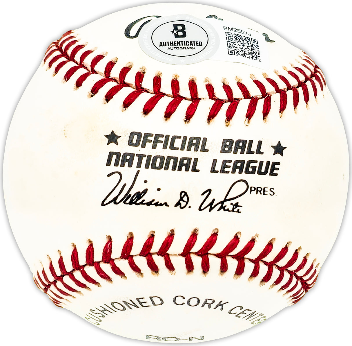 Doug Rader Autographed Official NL Baseball Houston Astros Beckett BAS QR #BM25574