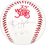 Jay Johnstone Autographed Official 1978 World Series Logo MLB Baseball New York Yankees "78 WS " Beckett BAS QR #BM25599