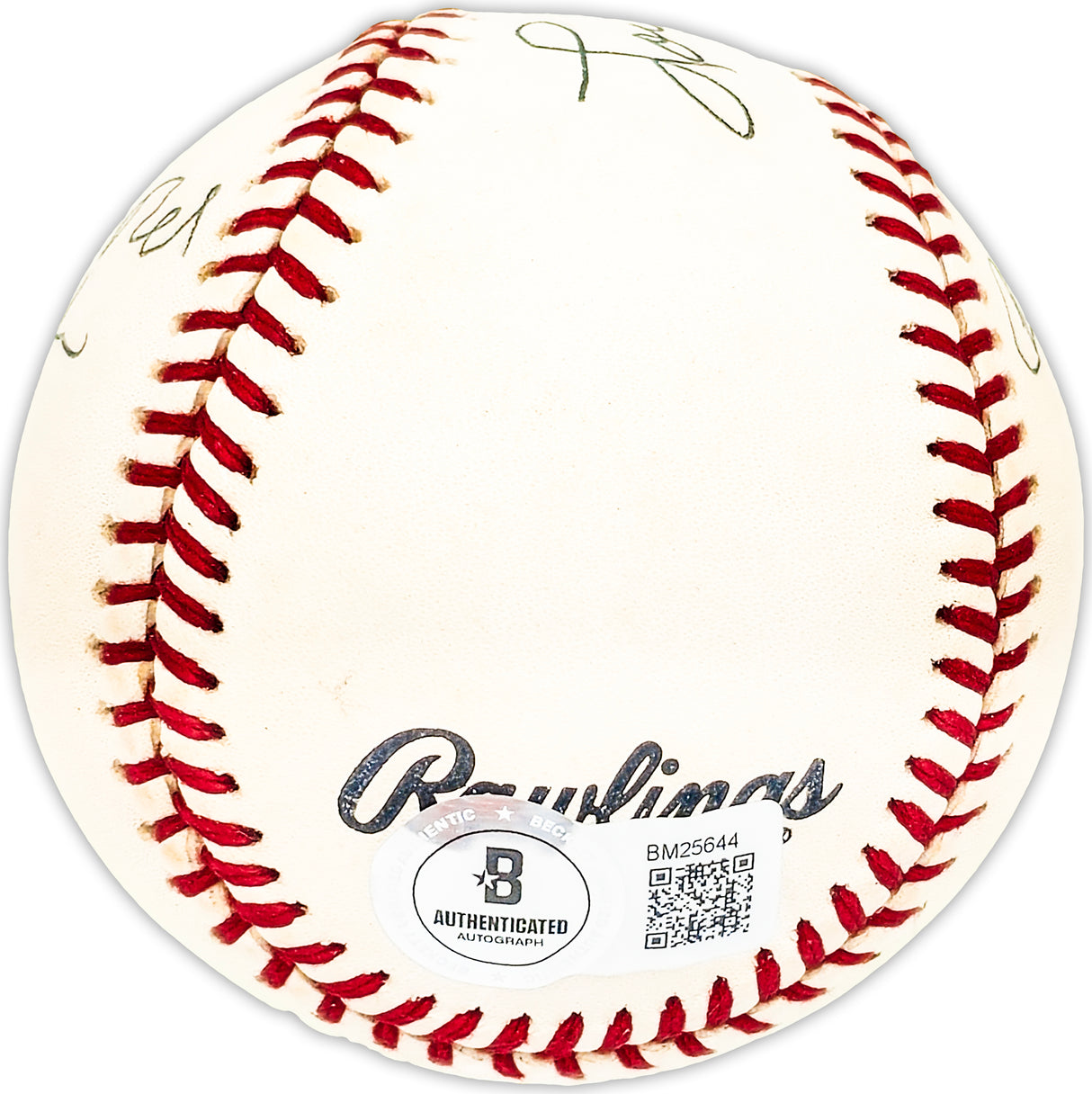 Lou Stringer Autographed Official NL Baseball Boston Red Sox, Chicago Cubs Beckett BAS QR #BM25644