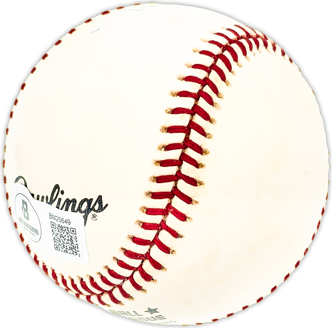 Bill Rigney Autographed Official NL Baseball New York Giants Beckett BAS QR #BM25649