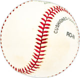 Bill Rigney Autographed Official NL Baseball New York Giants Beckett BAS QR #BM25649