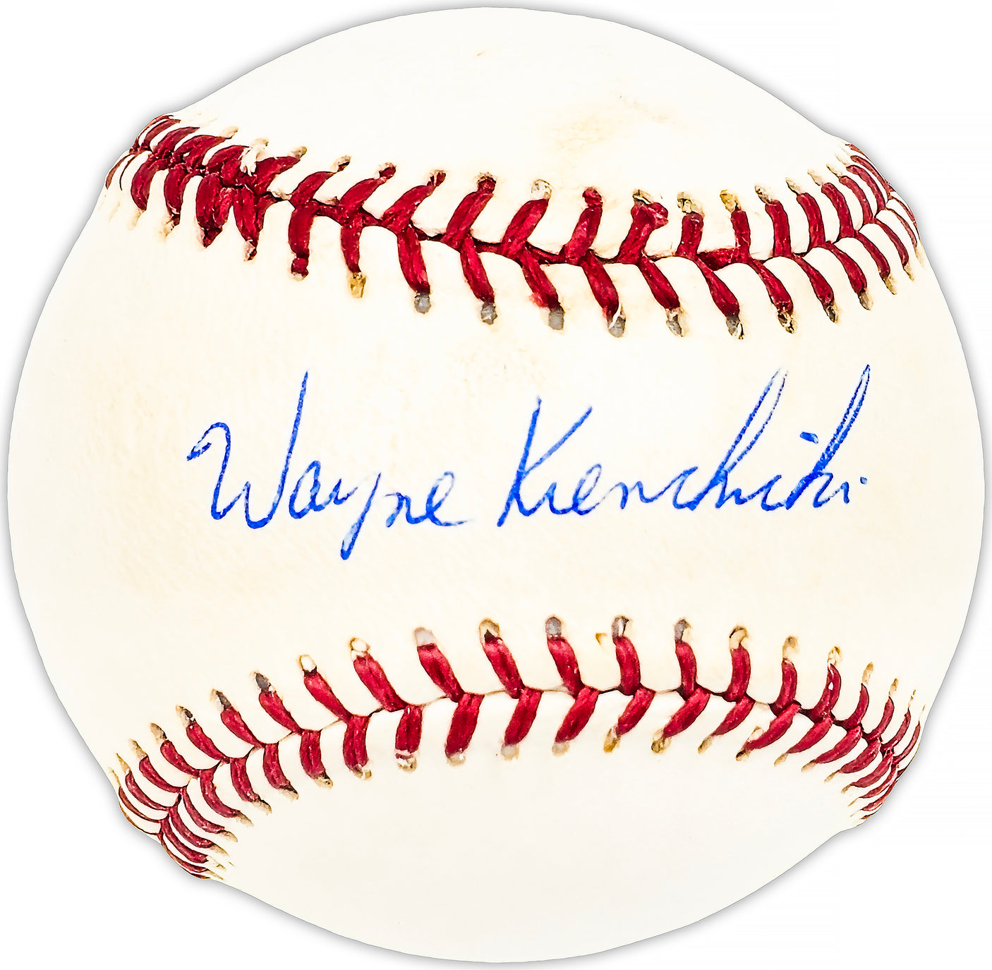 Wayne Krenchicki Autographed Official Major League Baseball Cincinnati Reds, Baltimore Orioles Beckett BAS QR #BM25657
