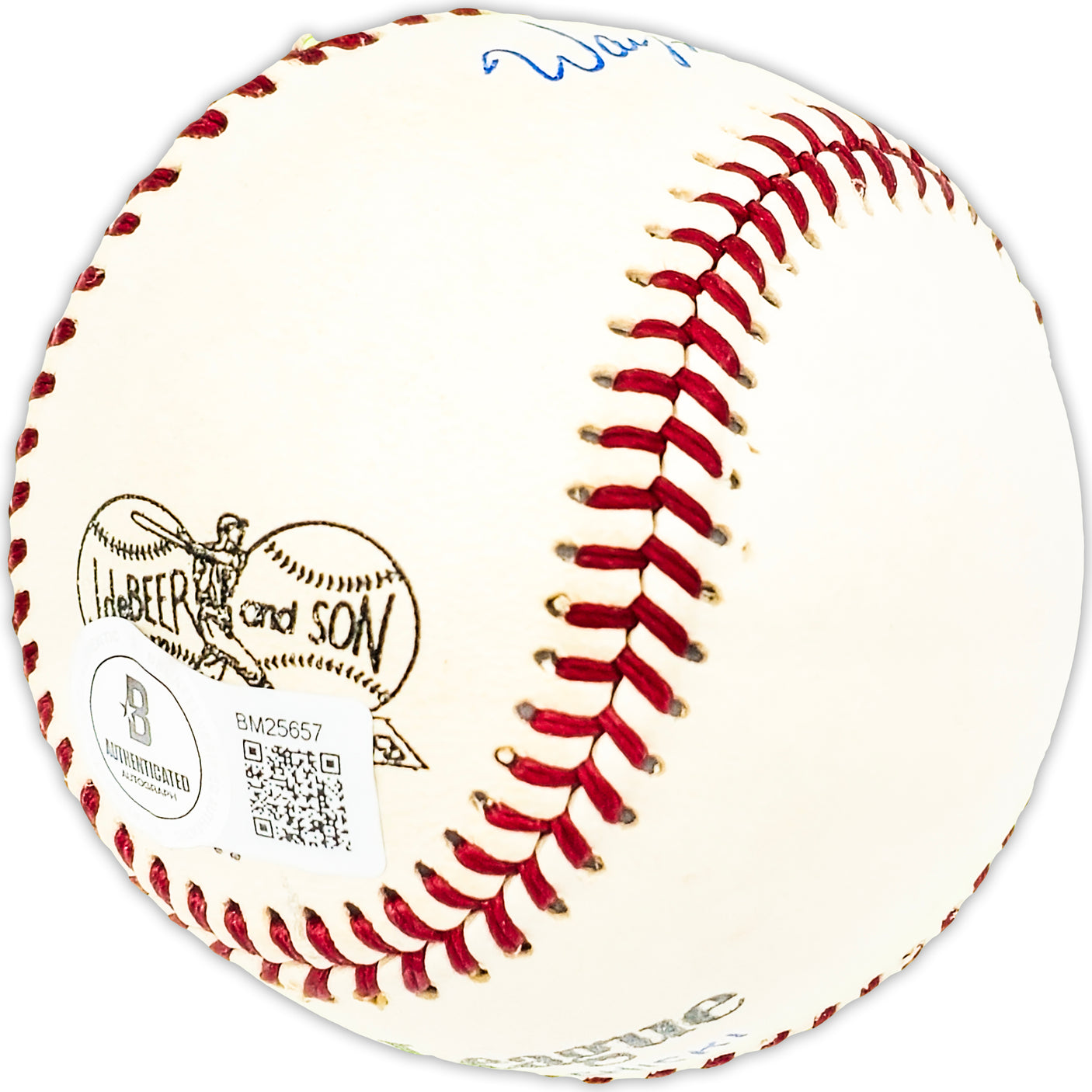 Wayne Krenchicki Autographed Official Major League Baseball Cincinnati Reds, Baltimore Orioles Beckett BAS QR #BM25657