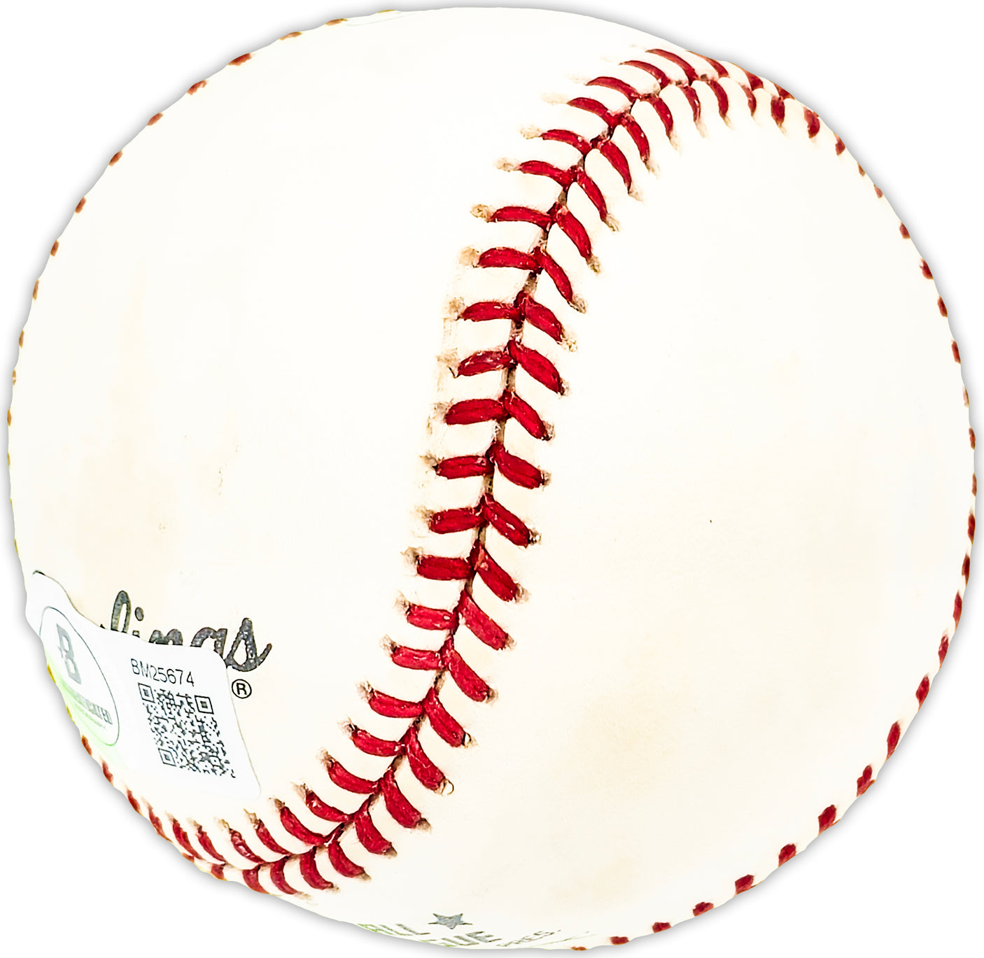 Cesar Cedeno Autographed Official NL Baseball Houston Astros, Cincinnati Reds Beckett BAS QR #BM25674